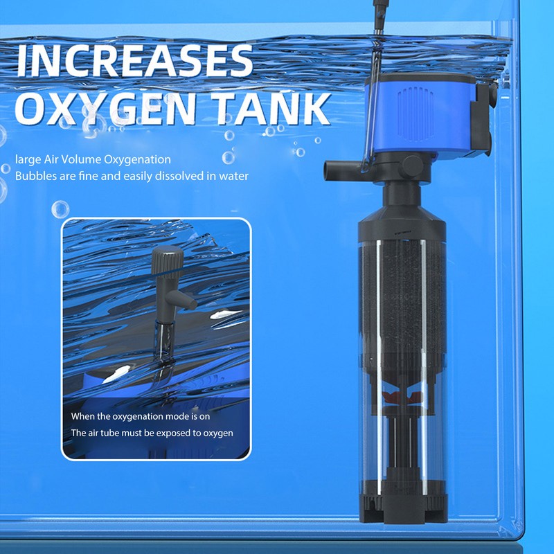 Aquarium Internal Filter 5 in 1 Quiet Multifunction Fish Waste