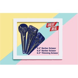 SSS Hair Cutting Scissors Precision 3-piece Barber Shears Set