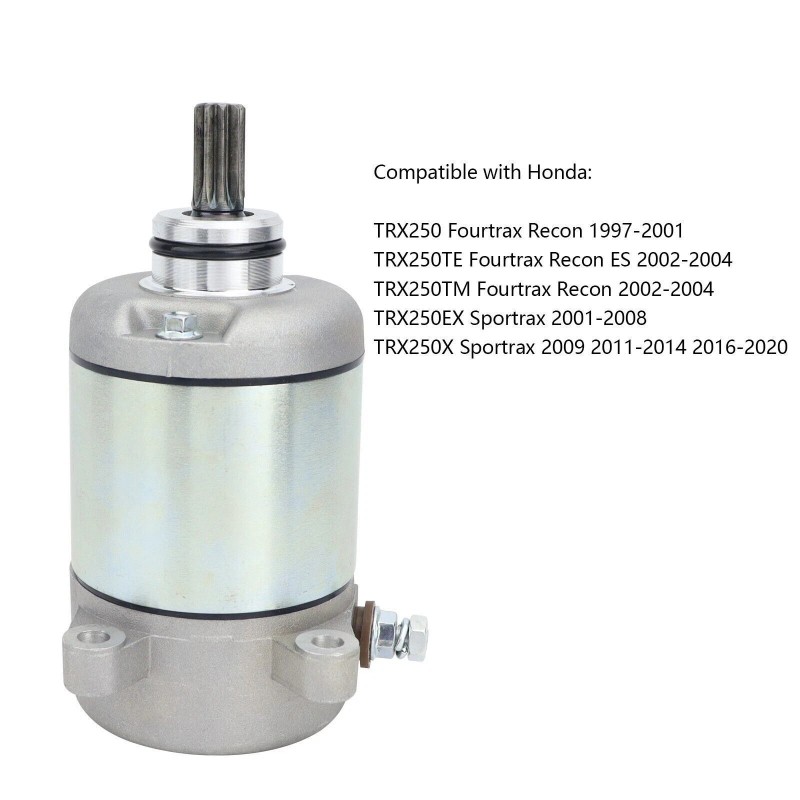 SOARIDER Starter For Honda TRX250EX TRX250X Sportrax 2001-2020 With Relay