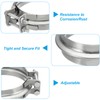 PATIKIL Duct Clamp, 6"(150mm) V-shape Clamp 304 Stainless Steel Pipe