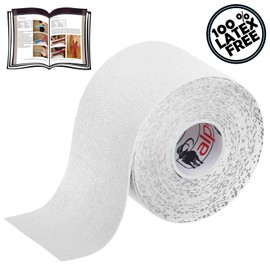 ALPIDEX Kinesiology Tape 1/3/6/12 Rolls Many Colours 5 m x 5 cm Application Brochure Elastic Waterproof Skin-Friendly Physio Muscle Tape Set, Colour: White, Quantity: 1 Roll