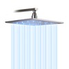 NeierThodore 12" LED Square Rainfall Shower Head Brushed Nickel Top