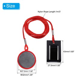 PATIKIL Universal Treadmill Magnet Safety Key 1.26inch, Treadmill Key Replacement with Magnetic Safety Switch Lock for Running Machine Image Gym, Black