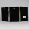 Lawrence Frames Antique Brass 4x6 Hinged Triple Picture Frame -