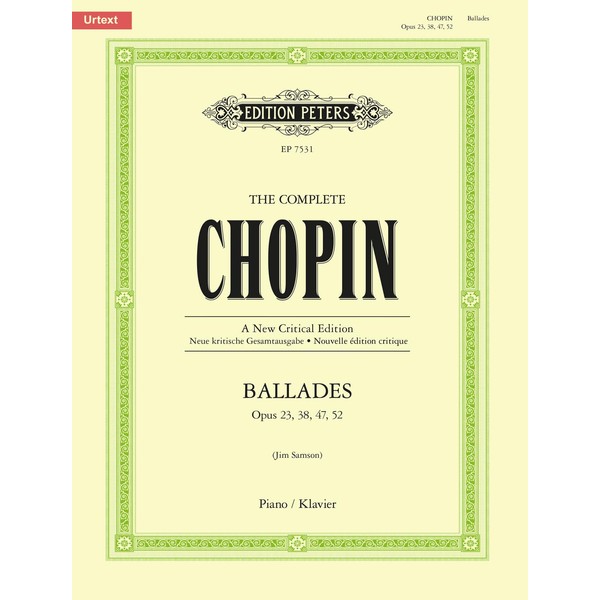 Chopin: The Complete Chopin: Ballades (Piano Solo) (EP7531): Sheet (Complete
