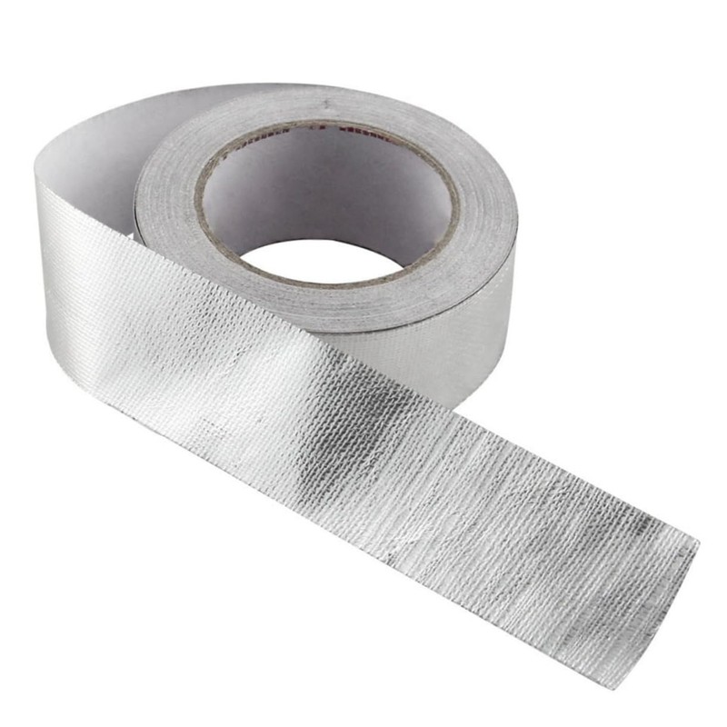 CHILDWEET Exhaust Tape 25m Roll Aluminum Foil Insulation Tape for