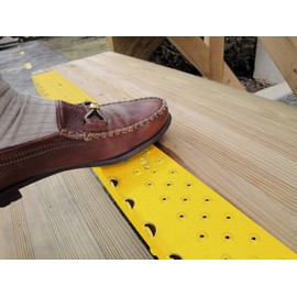 HandiTreads NSN122748YLB Handi-Treads Non Slip Aluminum, Powder Coated Safety Yellow, 2.75" x 48" with Color Matching Wood Screws, Each Stair Nosing