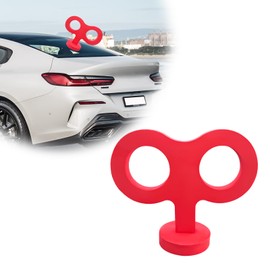 Ohleats Car Wind Up Key Sticker, 3D Sticker Wind Up Rolling Key, Auto Cute Clockwork Wind Up Key for Back of Car Roof Decoration, Universal Exterior Decor Car Accessories (Red)