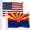 G128 Combo Pack: American USA Flag 3x5 Ft & Arizona