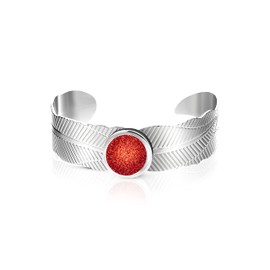 Andante Glittering Chunk Click Button Popper (Peach) for Chunk Bracelets, Chunk Rings and Other Chunk Accessories