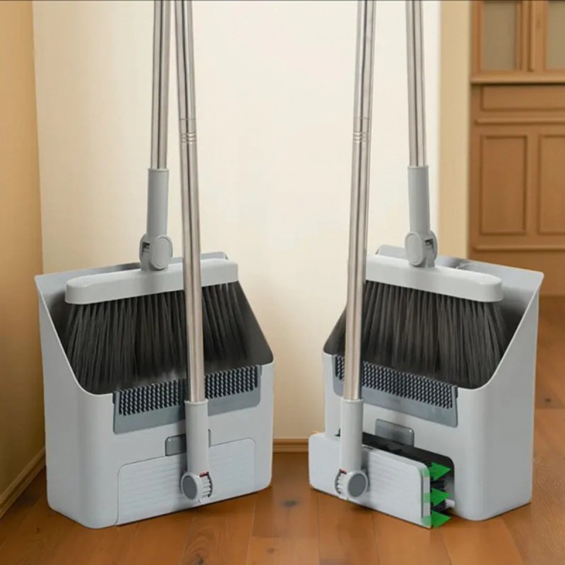 Broom and Dustpan Set Lightweight Upright Lobby Broom and Dust