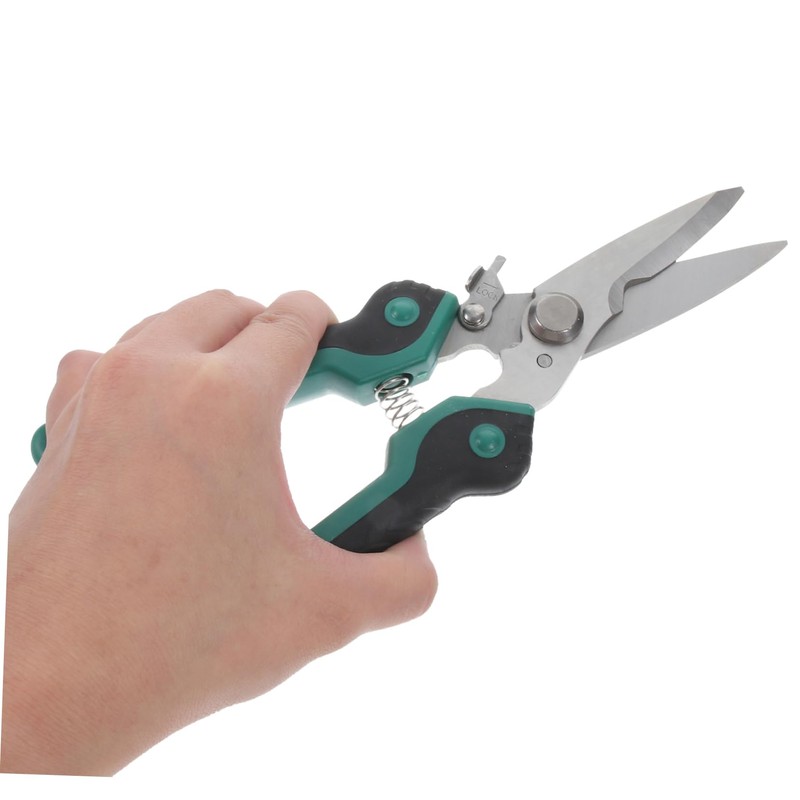 TEHAUX 1Pc Durable Pruning Scissors with Safety Lock Light Green