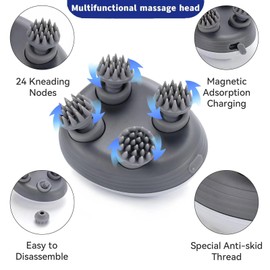 BIBIRE Electric Scalp Massager, Wireless Hand Massager for Dogs and Cats, IPX7 Scalp Massage Brush for Full Body Massage, Hair Growth and Stress Relaxation