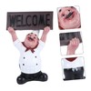 Levemolo Chef Hand-held Welcome Board Home Decorative Accessory Resin Craft