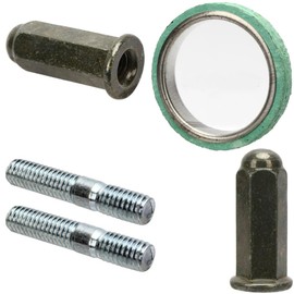 YehVeh 3 Set GY6 Exhaust Kit Exhaust Gasket Bolts Nuts GY6 Exhaust Studs Kit for Motorcycle GY6 150cc 125cc 50cc Muffler Exhaust Pipe Silencers Mufflers Dirt Bike Street Bike Scooter ATV Racing Pipes