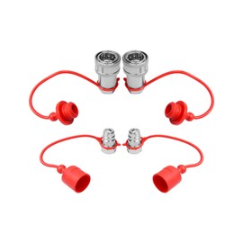 TIKSCIENCE 1/2" Ag Hydraulic Quick Connect Tractor Coupler Fit for Parker 6000 Series Faster ANV Series AEROQUIP 5600 Series Hansen HA15000 Series, ISO 7241-A Hydraulic Couplers