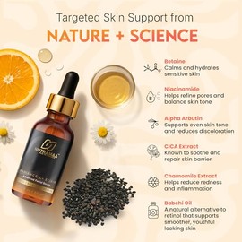 Radiance C+ Elixir - Suero facial con 20% de vitamina C con ácido hialurónico y péptidos, ácido ferúlico + vitamina E - Suero facial iluminador, hidra