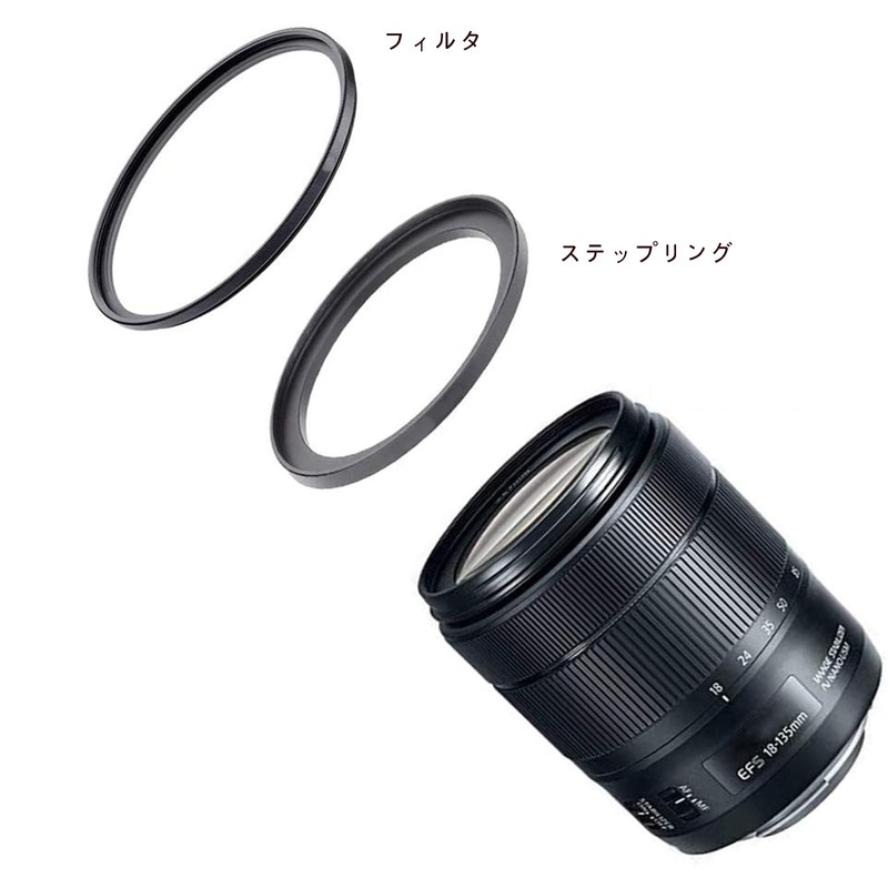 Toileum 39-40.5/42/43/46/49/52/55/58/62/67/72/77/82mm Step-up ring/Step-down Ring Filter Diameter Conversion Adapter Ring