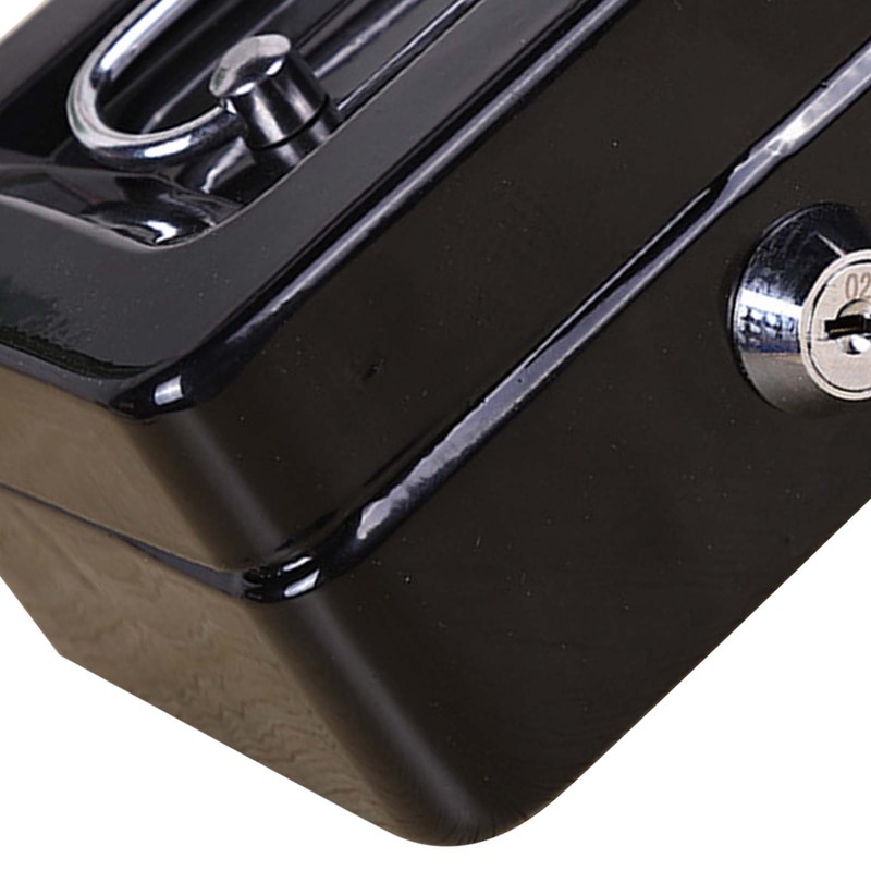 Cash Box with Money Tray Metal Storage Safe Lock Box