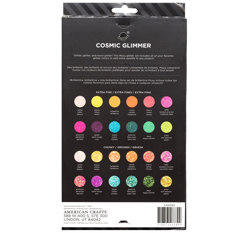 American Crafts Cosmic Shimmer Glitter, Multi
