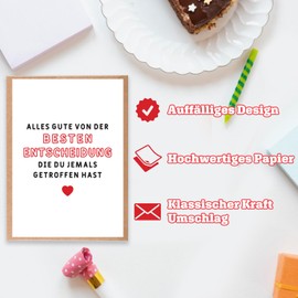 WenmthG Birthday Card Man Woman (Folding Card, Including Envelope), Greeting Card with Unique Design, Funny Gifts for Lover, Husband, Wife, Boyfriend, Girlfriend