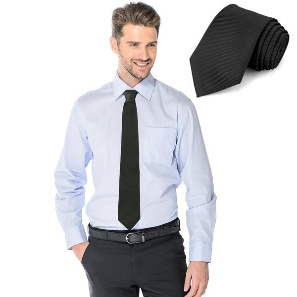 Black Tie for Man Ties for Mens Ties Cravate Pour