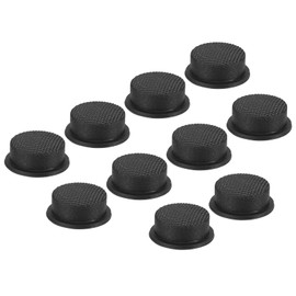 PATIKIL 0.57" LED Flashlight Switch Cap, 10 Pcs Silicone Soft Boot Cover for Push Button Switch Electric Torch Handheld Flashlights DIY Project, Black