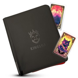 KINGLGX Top Loader Binder – 252 Card Capacity | Zippered Collector Vault for Pokémon, Sports, TCG & Trading Cards | Rigid Pages for Toploaders