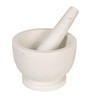 Creative Co-Op Marble Mortar and Pestle, White