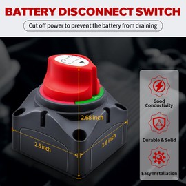 Bolipoeq 275A Battery Disconnect Switch 12V-48V Heavy Duty, Quality Battery Cut Off Shut Off On/Off Switch for Automotive, Marine, Boat, Car, RV, ATV, Trunk Vehicles (Pack of 2)