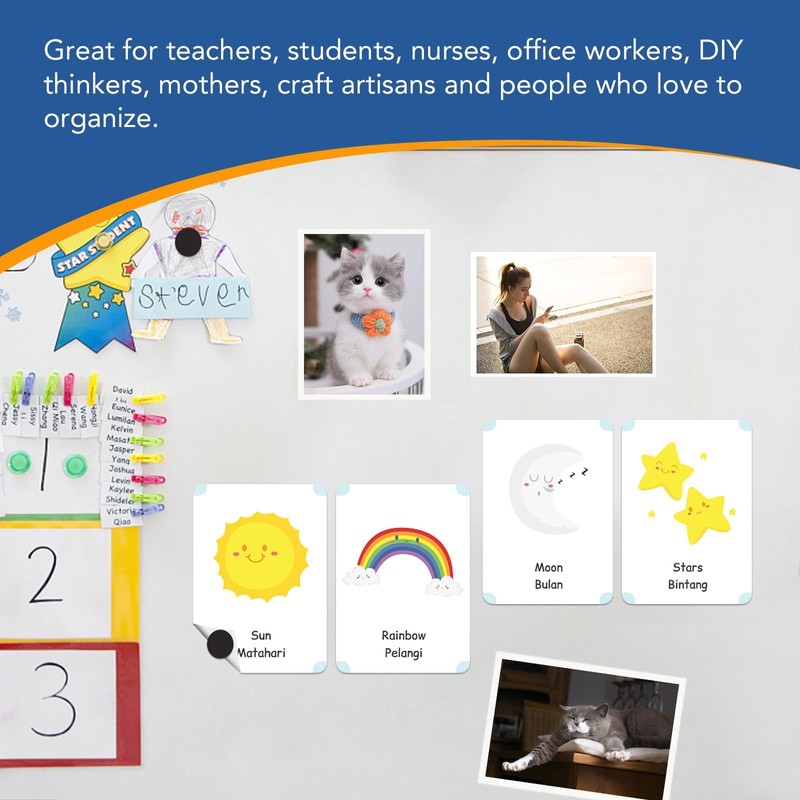 DIYMAG 0.8" x 0.04" 80 Pack Magnetic Dot with Adhesive