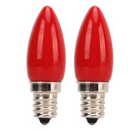 2PCS E12 4LEDS SMD2835 Candelabra Bulb 220V 1.5W Glass Chandelier Light Bulb Candle Bulb for Ceiling Wall Sconce Red