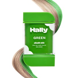 Hally Hair Color de Cabello Temporal, Sombra Stix(Verde) - 12 Ml Tiza Lavable para Cabello para Niños, Adolescentes y Adultos - Tinte para Cabello Pop Of Color Un Día para Festivales, Eventos Deportiv