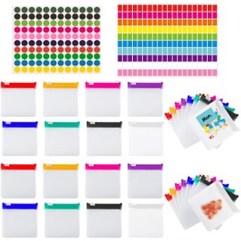 34Pcs Pill Pouch Bags Sets, 2 Sizes Plastic Pill Bags with Labels for Travel, Reusable Pill Pouches Zippered Pill Bags Portable Pill Pouches Small Portable Pill Baggies for Small Items Storage