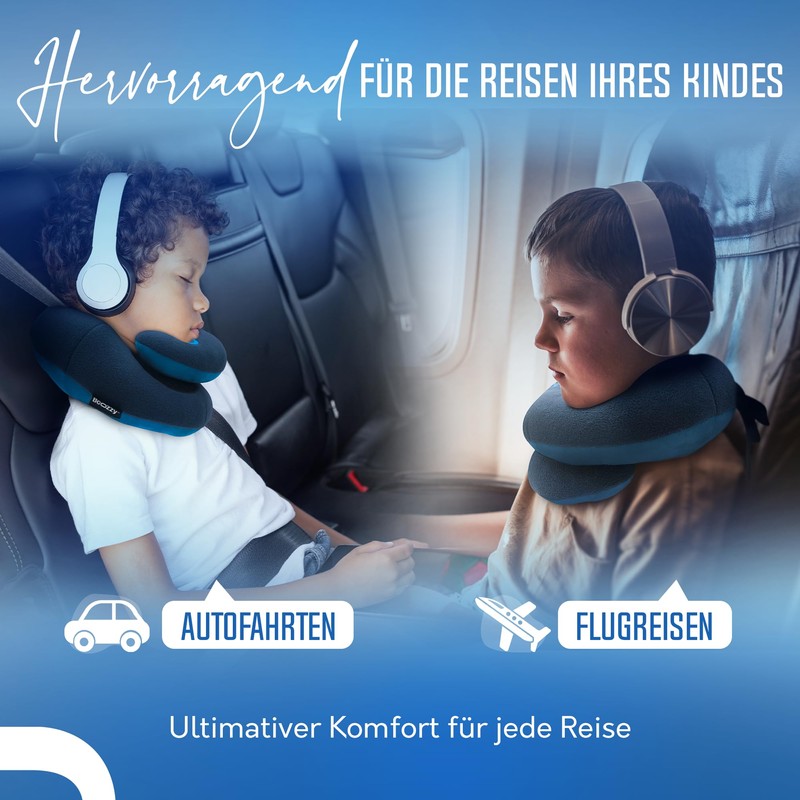 BCOZZY Chin Support Travel Pillow for Children 8-12 Years Old