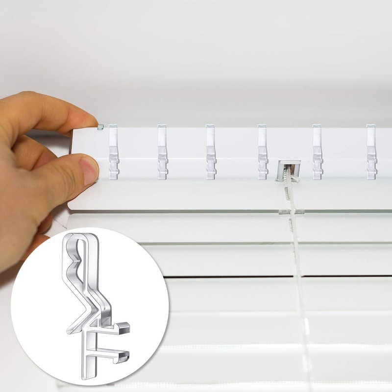 Hidden Valance Clips for Window Blinds Clear Plastic Valance Clips