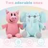 Elephant and Pig Book Plush Toy Set, Reading Buddy Plush