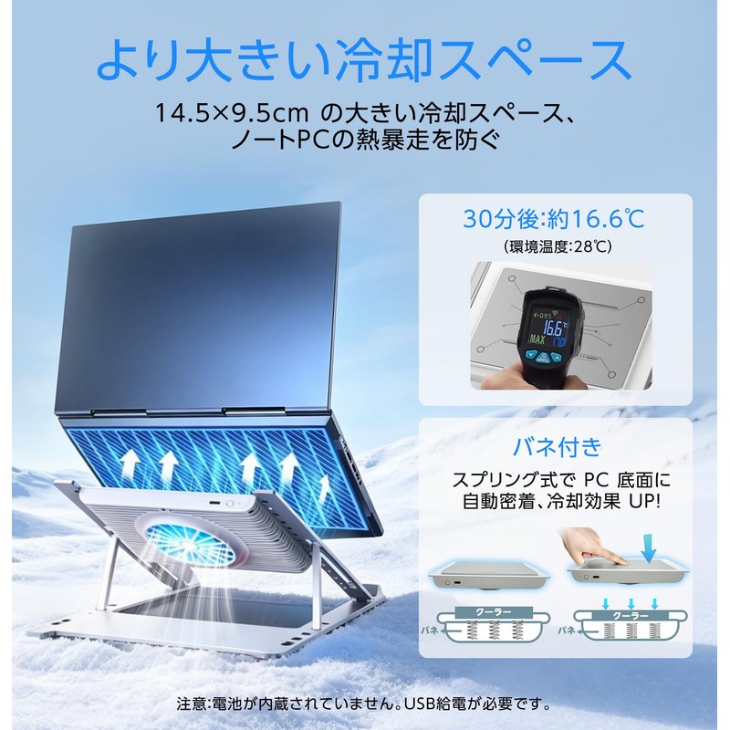 ZenCT CT158-MAX Laptop Cooler, Laptop Stand, Peltier Device, Cooling Pad,