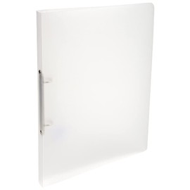 Exacompta 54160E ring binder (made of PP with 2 rings, 15 mm spine, chrome aline, for DIN A4 format) 5-pack, transparent