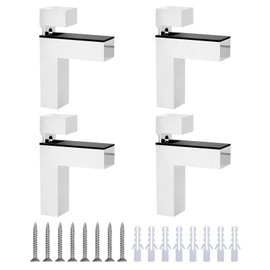 GmeDhc 4 Pcs Zinc Alloy Glass Clamp Spacer Clamp Holder for Diameter Glass 8-10 mm Glass Clamp Holder for Railing Stair Railing Balcony