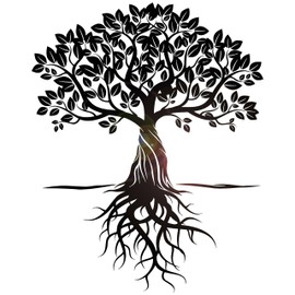 Vinyl Wall Decal Tree Roots Leaves Home Art Stickers Murals Large Decor (ig4763) Dark Green