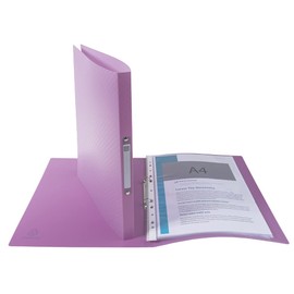 Exacompta - Ref. 54190E - Set of 4 Forever Young flexible PP binders - 2 round rings diameter 15 mm - Spine 20 mm - External dimensions: 32 x 25 cm - A4 file format - 4 assorted colors