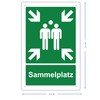Pubblimania 3 Sammelplatz Sign, Fire Safety Sign, 3 mm Thick