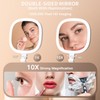 Beautifive 6.3” Makeup Mirror with Light and Magnification, 10X/1X Light