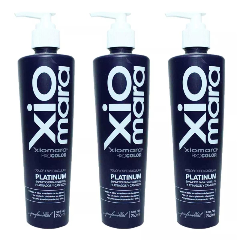 Xiomara 3 Shampoo Matizador Platinum Mechas Bayalage 250ml