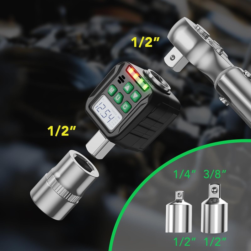 LLAVETOR Digital Torque Wrench Adapter Set 1/2" Drive,Electric Wrenches,Snap on