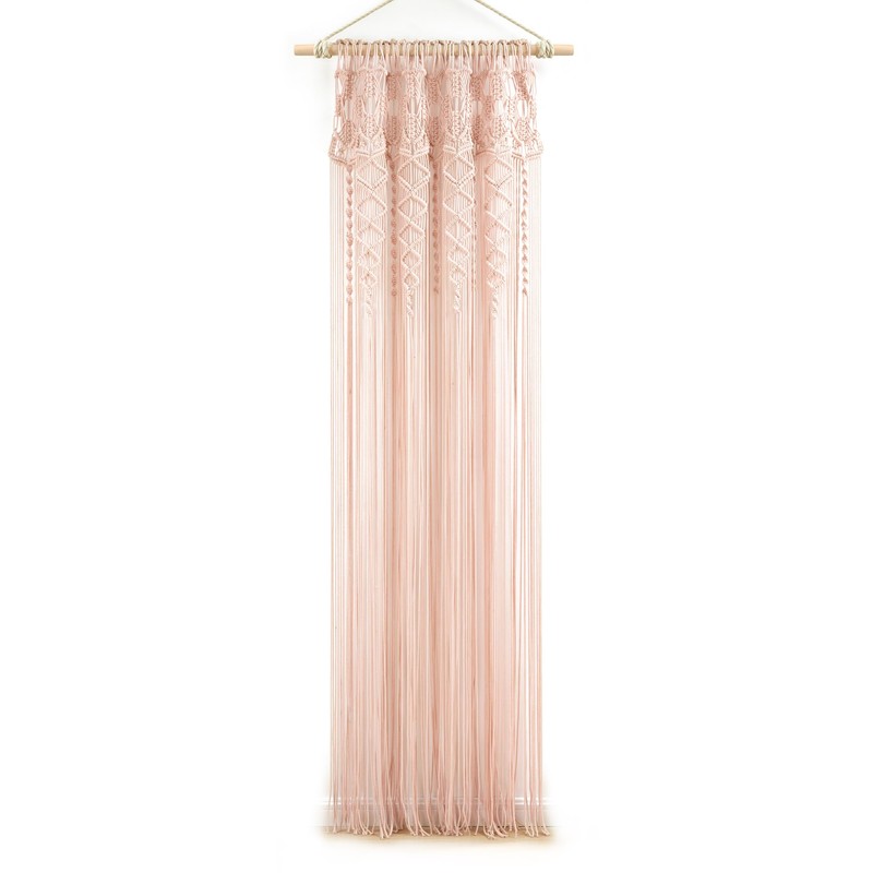 Lush Decor Boho Macrame Textured Cotton Window Curtain Panel Single