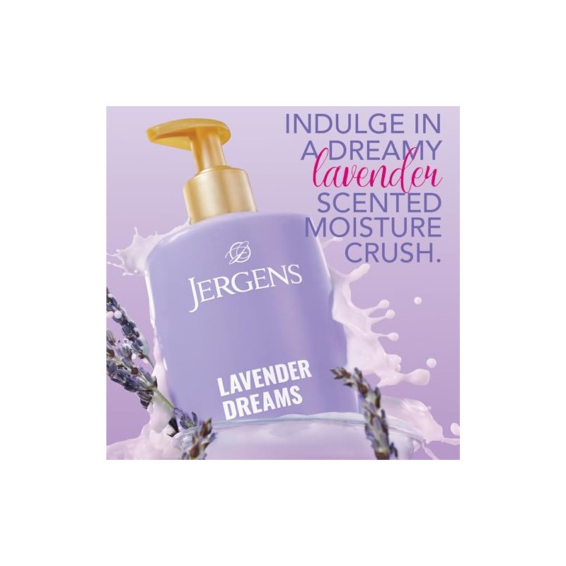 Jergens Shea Fusion Lavender Dreams Body Lotion, Moisturizer with Shea