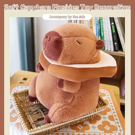 BIMENDOS Juguetes de Peluche Suaves de Capybara,30cm Capybara Peluche,Siesta y Compañero de Juego para NiñosAlmohada de Felpa Capibara,Regalos de Cumpleaños para Niños Niñas (Tostada)
