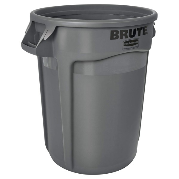 Rubbermaid Commercial Products - FG263200GRAY BRUTE Heavy-Duty Trash/Garbage Can, 32 Gallon, Gray